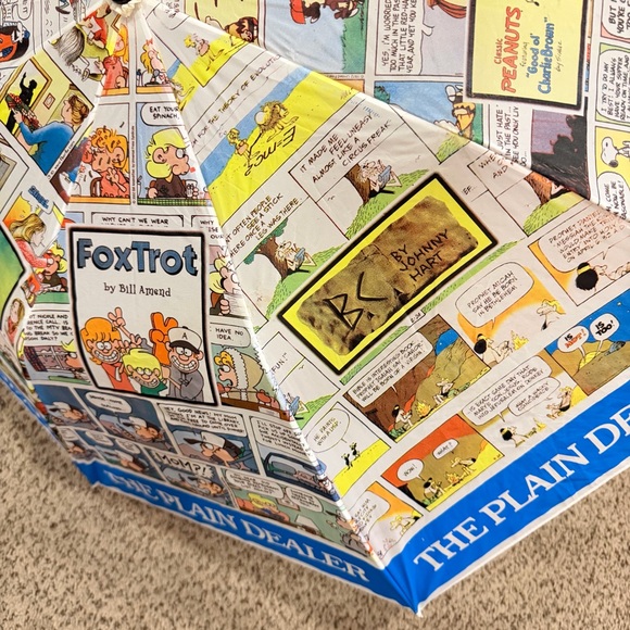 Vintage The Plain Dealer Comic Umbrella Rare Beetle Bailey Blondie Peanuts - Picture 4 of 11